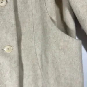 VTG MICHELLE FRANCIS 80’s WOOL BLEND LADIES COAT MADE‎ IN USA XL CREAM PREOWNED thumbnail 4