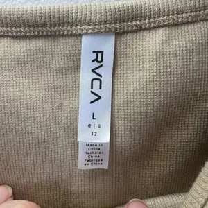 RVCA Haru Slide Tank Top Shirt Tan Ribbed Stretch Crop Summer Neutral NEW Large thumbnail 13