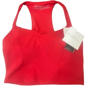Beyond Yoga Tank Top Women Small Red NEW Racerback Cropped thumbnail 1
