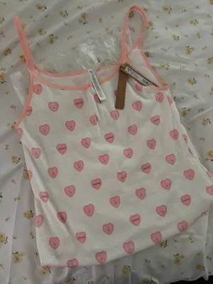 SKIMS POINTELLE TANK Snow Lace Hearts sz L thumbnail 1