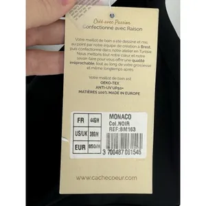 Cache‎ Coeur [ Maternity 38 G/H] Monaco One Piece Swimsuit in Black thumbnail 7