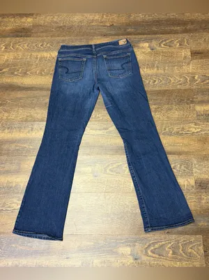 2013 American Eagle Kick Boot Stretch Low Rise Jeans Womens 10 Blue Y2k Flare thumbnail 6