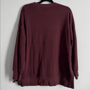 Aerie Dusty Rose Oversized Pullover Size M thumbnail 6
