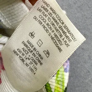 Alice + Olivia Floral Ribbed Knit Tank Top White Multicolor CC303P38019 XS thumbnail 6