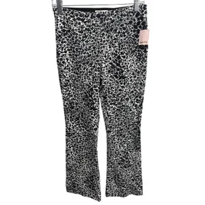 Maeve The Margot Kick Flare Cropped Pants Women’s X-Small Black White Floral thumbnail 2
