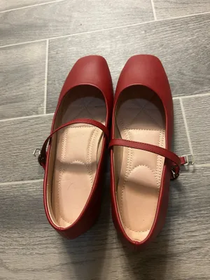 Red Mary Jane Flats Size 7 thumbnail 2