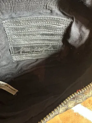 Free People Black Leather Convertible Belt Bag Woven Leather Waist Crossbody thumbnail 7