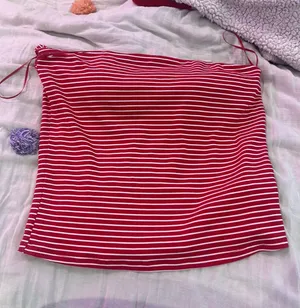 Sadie and Sage Red striped tube top thumbnail 1