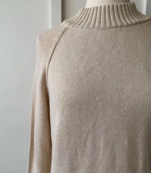 Jeanne Pierre 100% Cotton Mock Neck Sweater thumbnail 2