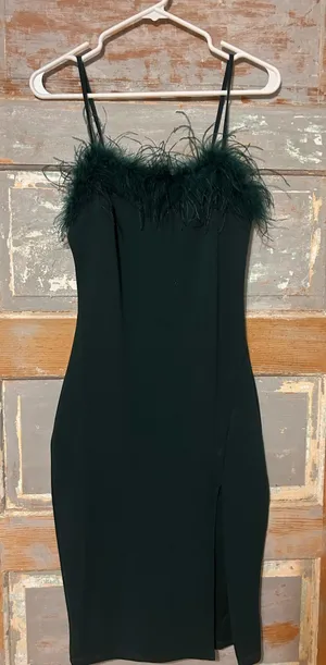 Hunter Green Mini Dress thumbnail 1