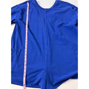 Free People Hot Shot Tee Romper Electric Shock Blue Oversized One Piece XS thumbnail 9