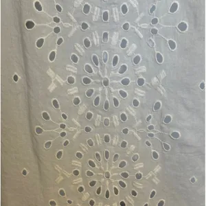 EXPRESS‎ Bright White Eyelet Puff Sleeve Floral Embroidered Blouse Top EUC Small thumbnail 6