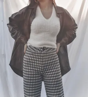 Boutique Miss Love Plaid Checkered Pants thumbnail 1