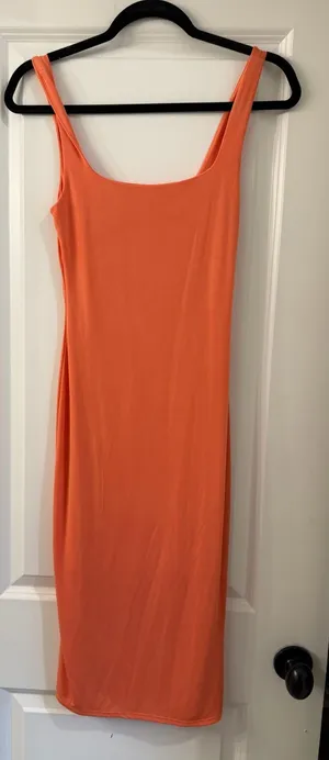 Sincerely Jules Orange Midi Dress thumbnail 1