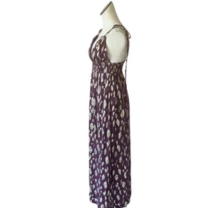 Altar'd State NWOT V Neck Purple Gold Maxi Dress Small thumbnail 4