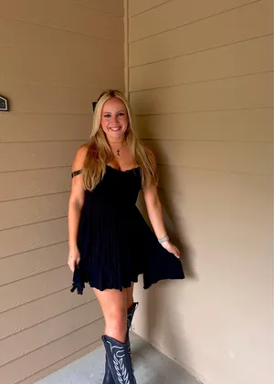 Free People Lace Black Strappy Dress Mini thumbnail 5