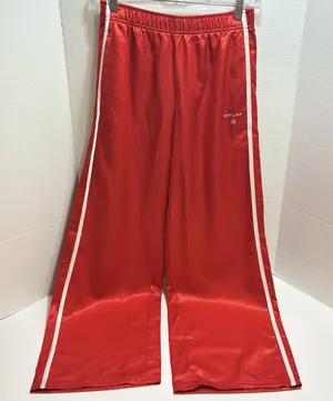 Offline By Aerie Your A Winner Satin Trousers Small Wide Leg Athleisure thumbnail 1