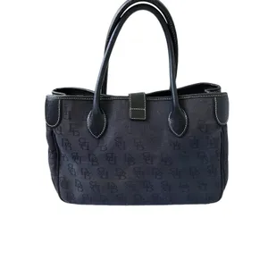 Dooney & Bourke Handbag Signature Leather Canvas Logo Black thumbnail 2