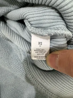 Aerie Oversized Slate Gray Blue Cozy Sweatshirt XS thumbnail 5