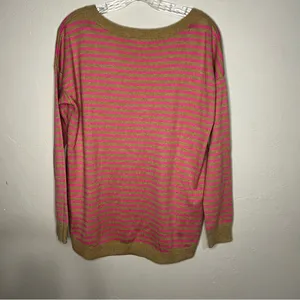 GAP Pink/Tan Bella Circle H Novelty Striped Sweater‎ thumbnail 9