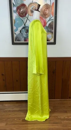 Pretty New Show Me Your Mumu Get Together Lime Green One-Shoulder Dress! thumbnail 4