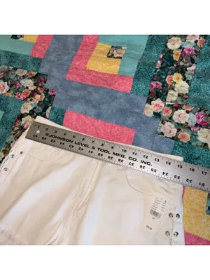 PacSun NWT $47 Woman’s 29 High Rise white lace-up side denim shorts thumbnail 8