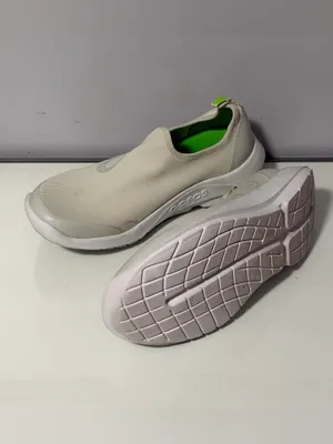 OOFOS Women's Slip-On Sneakers in Cream with Lime Green Accents thumbnail 6