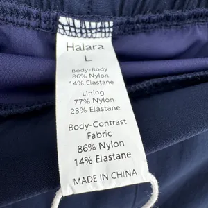 Halara shorts women's large snap high waisted color block active blue white thumbnail 10