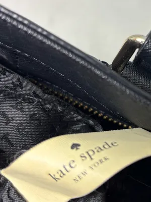 Kate Spade New York Leather Cow Black Saffiano Tote with Gold Plaque‎ thumbnail 9