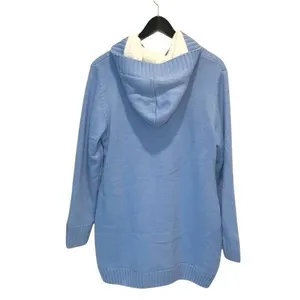 Women's Cardigan Sweater Knit Double Pocket Long Sleeve Hooded‎ Cardigan Outwear thumbnail 6