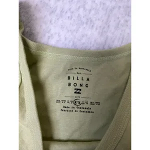 Billabong Womens Sage Green -Knit Cropped Tank Top Scoop Neck Medium RawHem NWOT thumbnail 3