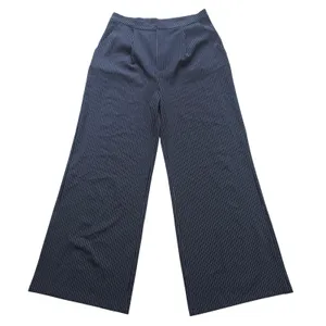 Princess Polly NWT Navy Pinstripe Wide Leg Pants High‎ Waisted Trousers Size 10 thumbnail 3