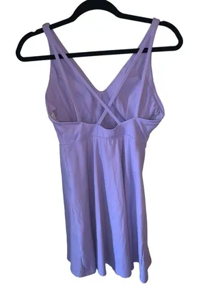 Unbranded purple athletic strappy cross back mini tennis dress thumbnail 5