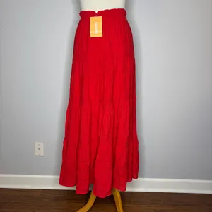 Thats So Fetch - Red Selina Maxi Skirt thumbnail 2