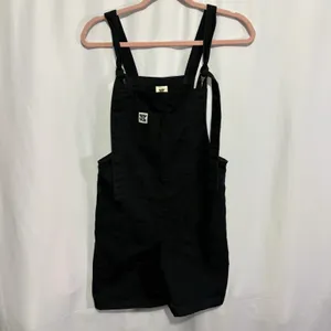 Lucy & Yak Womens Overalls Black Organic Cotton Dungaree Shortalls US 2R UK 6R thumbnail 2