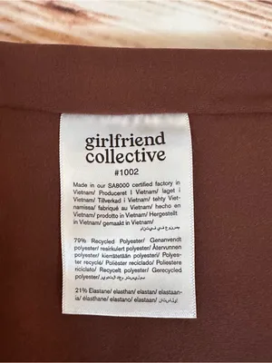 Girlfriend Collective Cafe Brown Paloma Racerback Sports Bra Style 1002 Sz M thumbnail 11