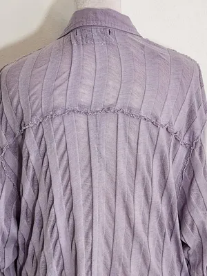 We The Free Light Purple Tonal Stripe Shirt Size Small thumbnail 5
