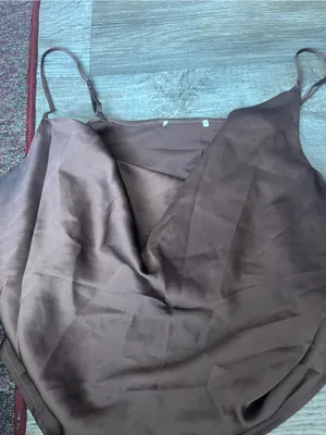 Abercrombie Brown Satin Slip tank top thumbnail 5