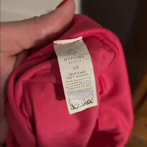 Aerie Real Me Classic Crossover 7/8 Hot Pink Legging thumbnail 5