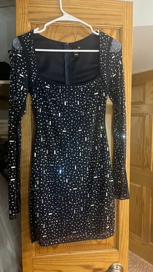 Windsor Navy Blue Homecoming Sparkly Dress thumbnail 1