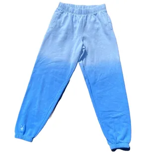 🩵 Playboy By PacSun Size XS (Small - Medium) Baby Blue Ombre Floral Logo Joggers Sweatpants 💙 thumbnail 1