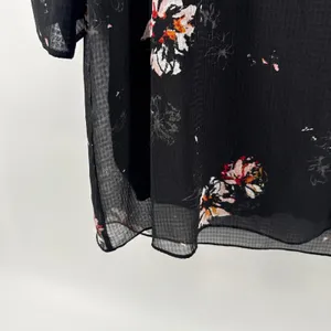 Gentle Fawn Tatiana Dress Long Sleeve‎ V Neck Tie Cuff Black Sheer Large NWT thumbnail 6