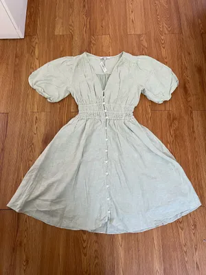 Madewell Sophie mint mini dress size XS nwt thumbnail 5