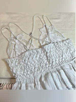 Free People FP One Adella Lace Cami White XS NWT Boho Bralette Tank Top $68 thumbnail 6