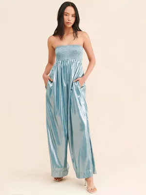 Free people Julie Metallic Jumpsuit thumbnail 2
