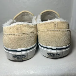 Vans Asher Womens Suede Slip On Fur Lined Shoes Size 8‎ Beige Comfort Casual thumbnail 5