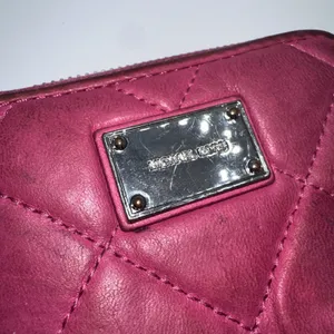 Michael Kors Quilted Pink Leather Small Zip Around Wallet Silver Tone Hardware thumbnail 4
