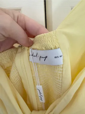 NWT Petal & Pup Archer Sleeveless Fit & Flare Midi Dress Butter Yellow Small thumbnail 6