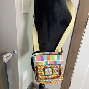 Lily Bloom Crossbody Purse Shoulder Bag‎ Colorful Geometric Accent Flap Pocket thumbnail 6