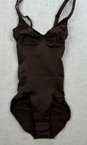 SKIMS Brown Sculpting Bodysuit Size XS Adjustable Straps Full Brief Shapewear thumbnail 1